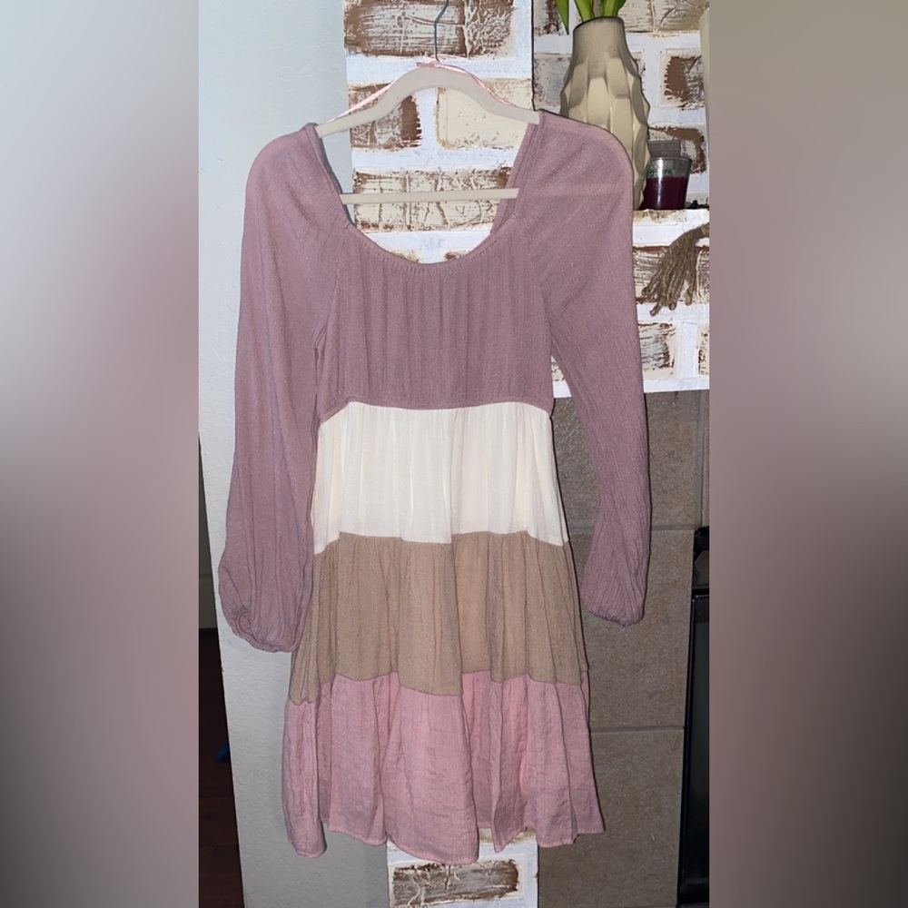 Ombré pastel block midi dress